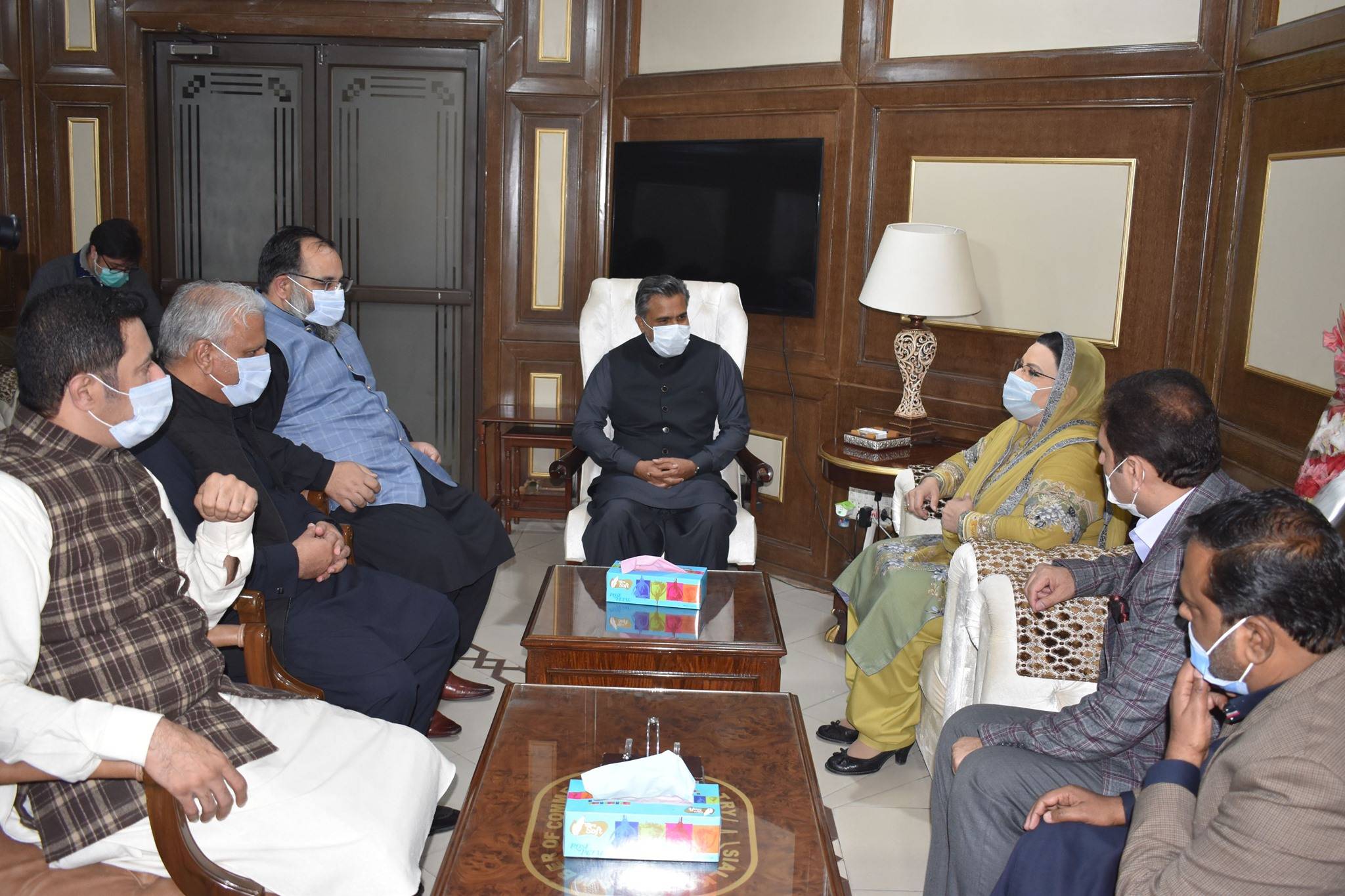 Dr. Firdos Ashiq Awan, Special Assistant to Chief Minister Punjab on Information visited the Sialkot Chamber on December 06, 2020