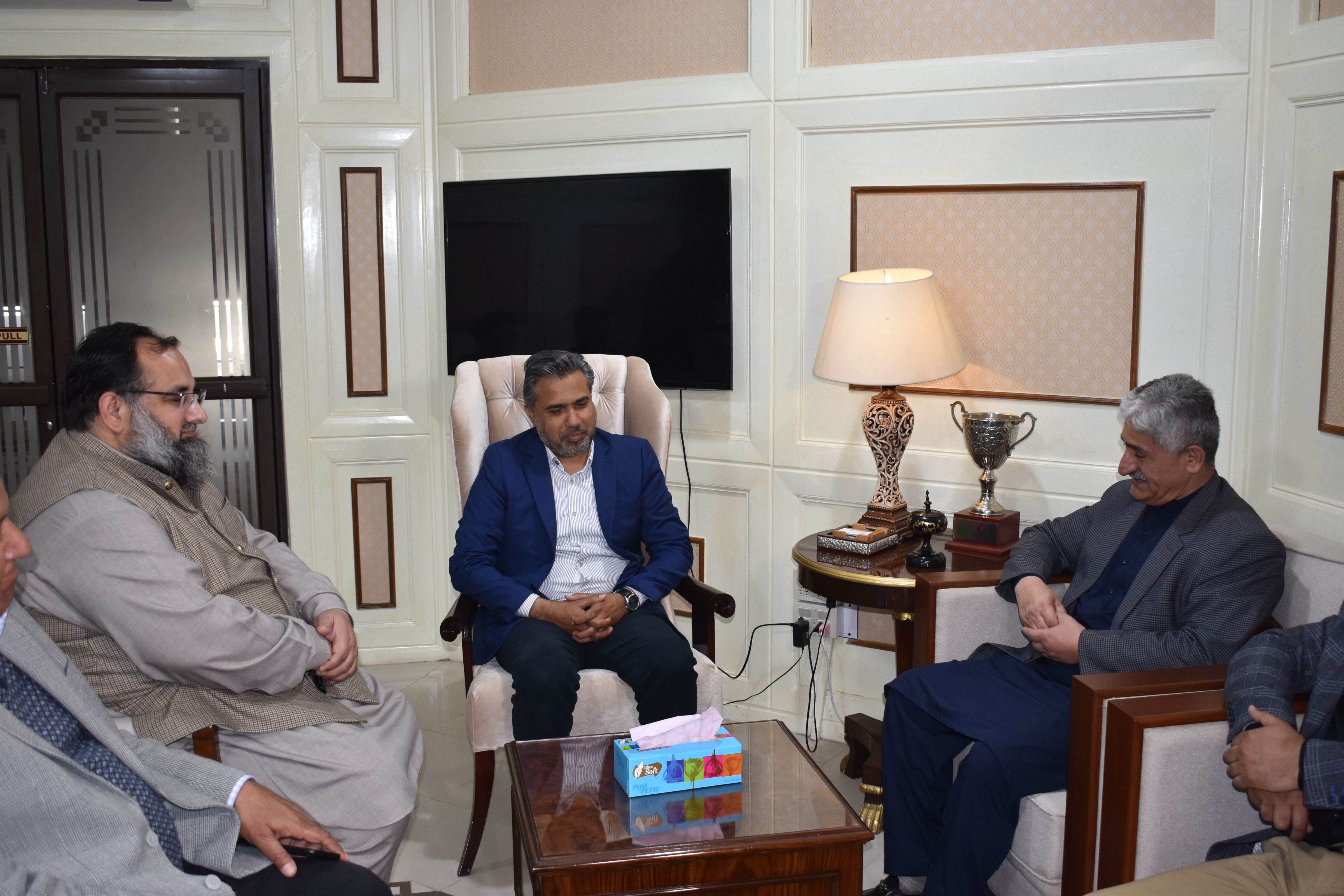 Visit of Col. (R) Abaid Baig Minister for Industries Gilgit Baltistan along with Mr. Mehboob Rabbani, President Hunza Chamber of Commerce and Industry to SCCI on 17.2.2021