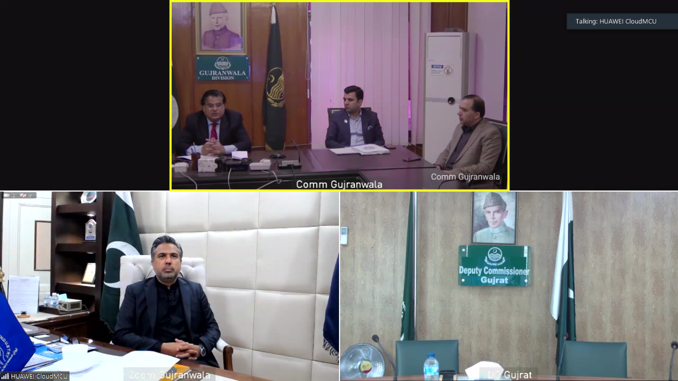 Online meeting with Commissioner Gujranwala on Feb 08, 2021