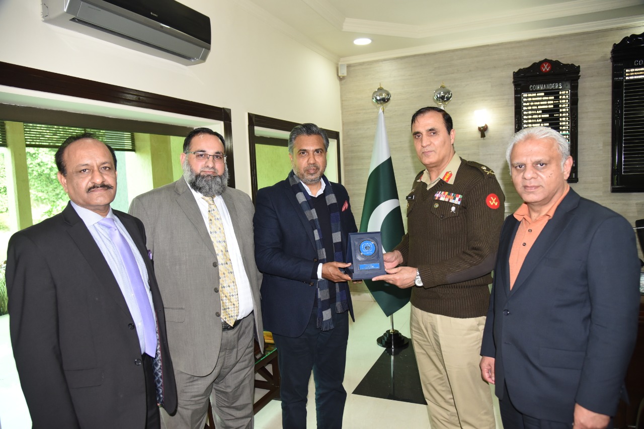 Meeting with Major General Muhammad Ishaq Khattak at GOC 15 DIV, Sialkot