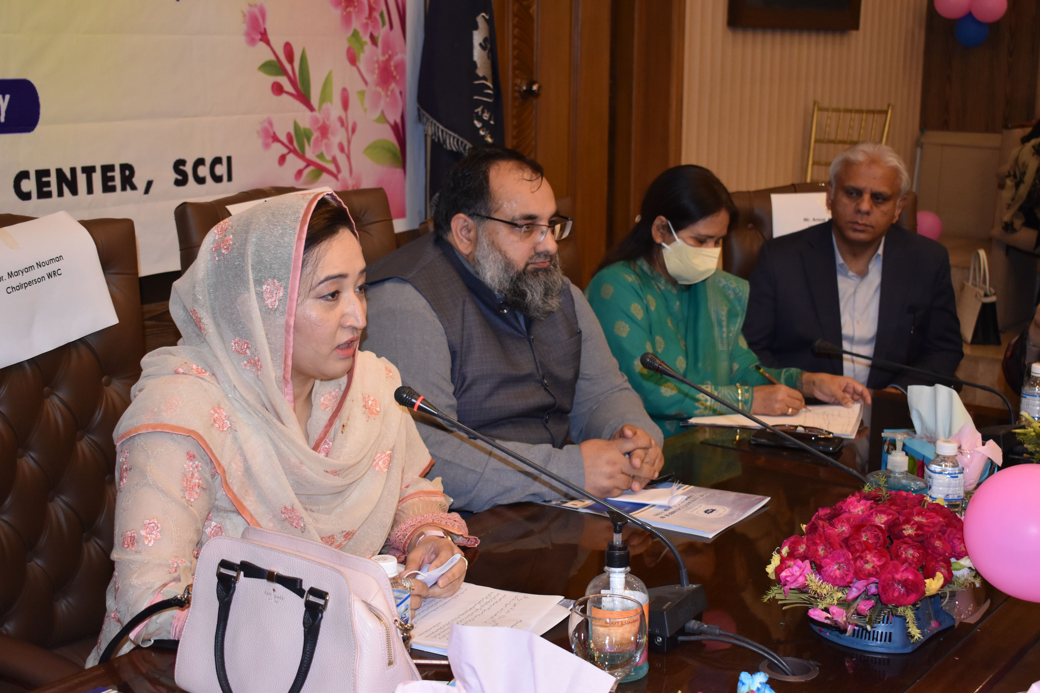 On 9th March 2021, An Event was organized by the Women Resource Center, SCCI to celebrate the International Women’s Day, Wherein Mr. Khurram Aslam, Senior Vice President, SCCI announced the approval of License for Women’s Chamber of Commerce and Industry, Sialkot.