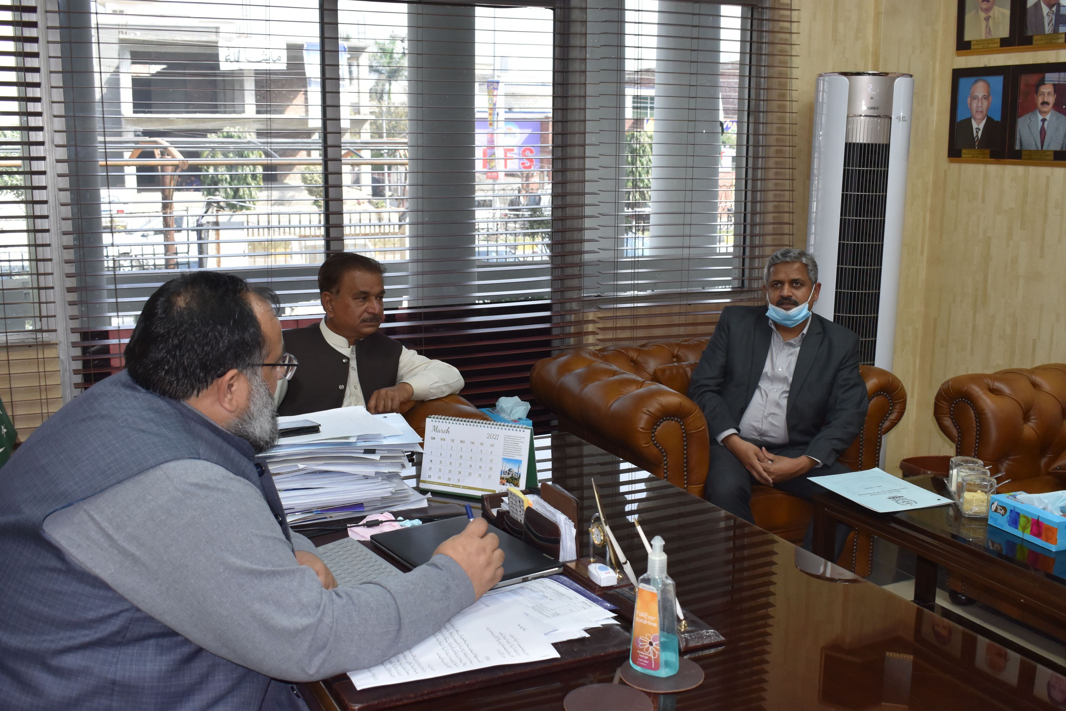 Mr. Khurram Aslam, Senior Vice President, SCCI had a meeting with Assistant Director, Zonal Office NADRA on March 9, 2021