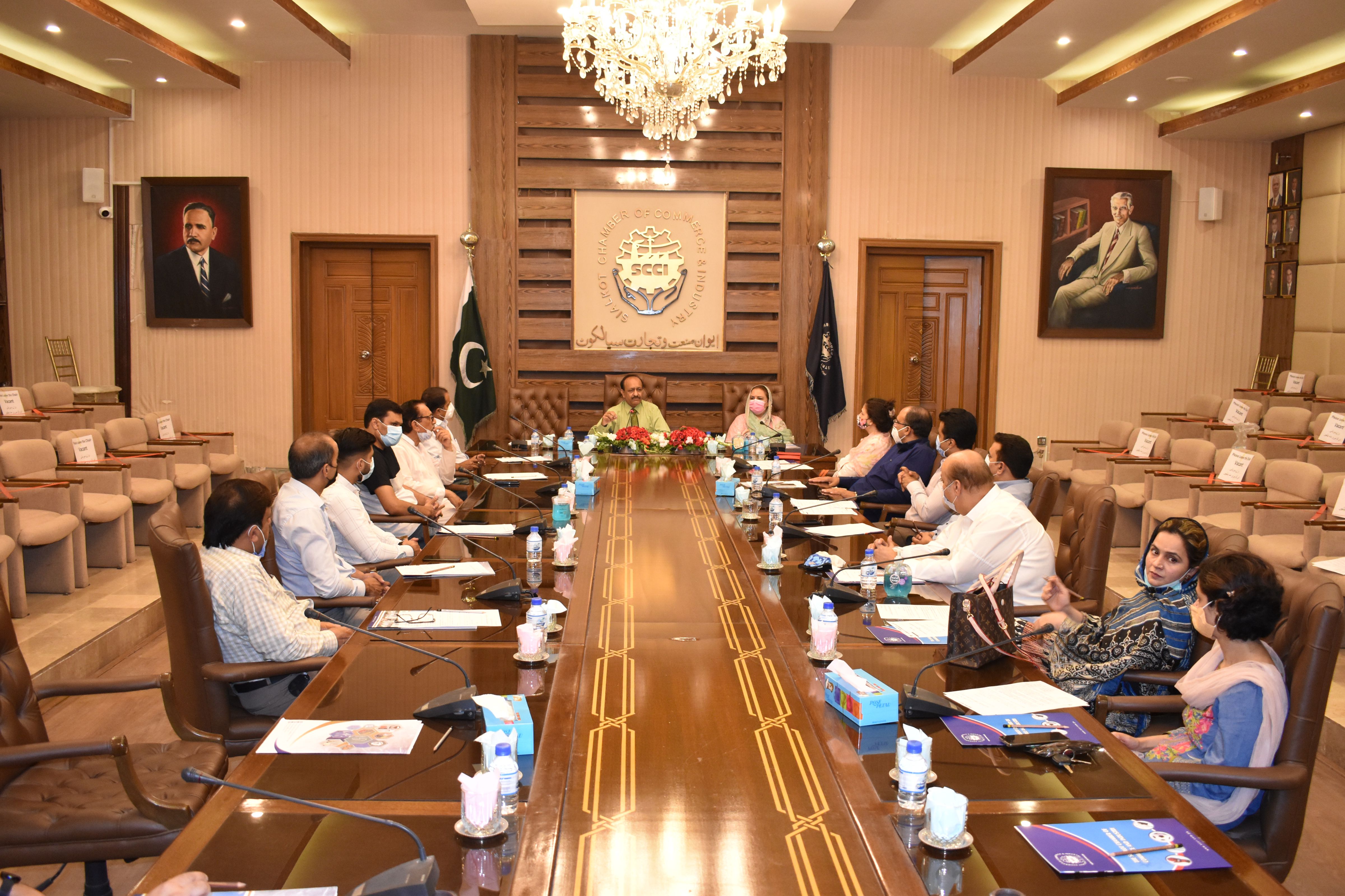 On June 05, 2021, Meeting of Departmental Committee on Garrison and Cantonment Board Affairs was held at SCCI.