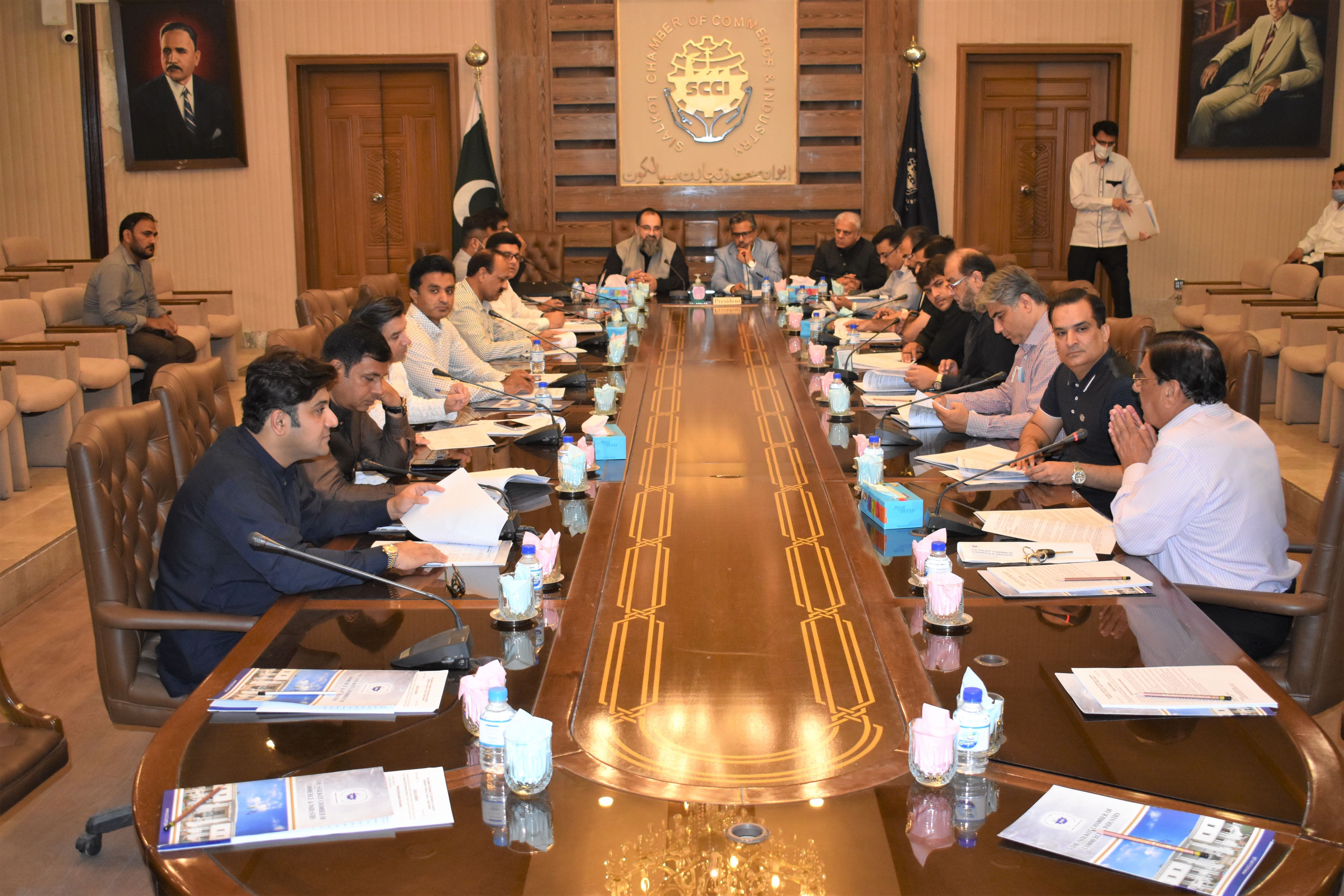 On August 30, 2021, Executive Committee meeting of Sialkot Chamber of Commerce & Industry was held for the month August 2021.