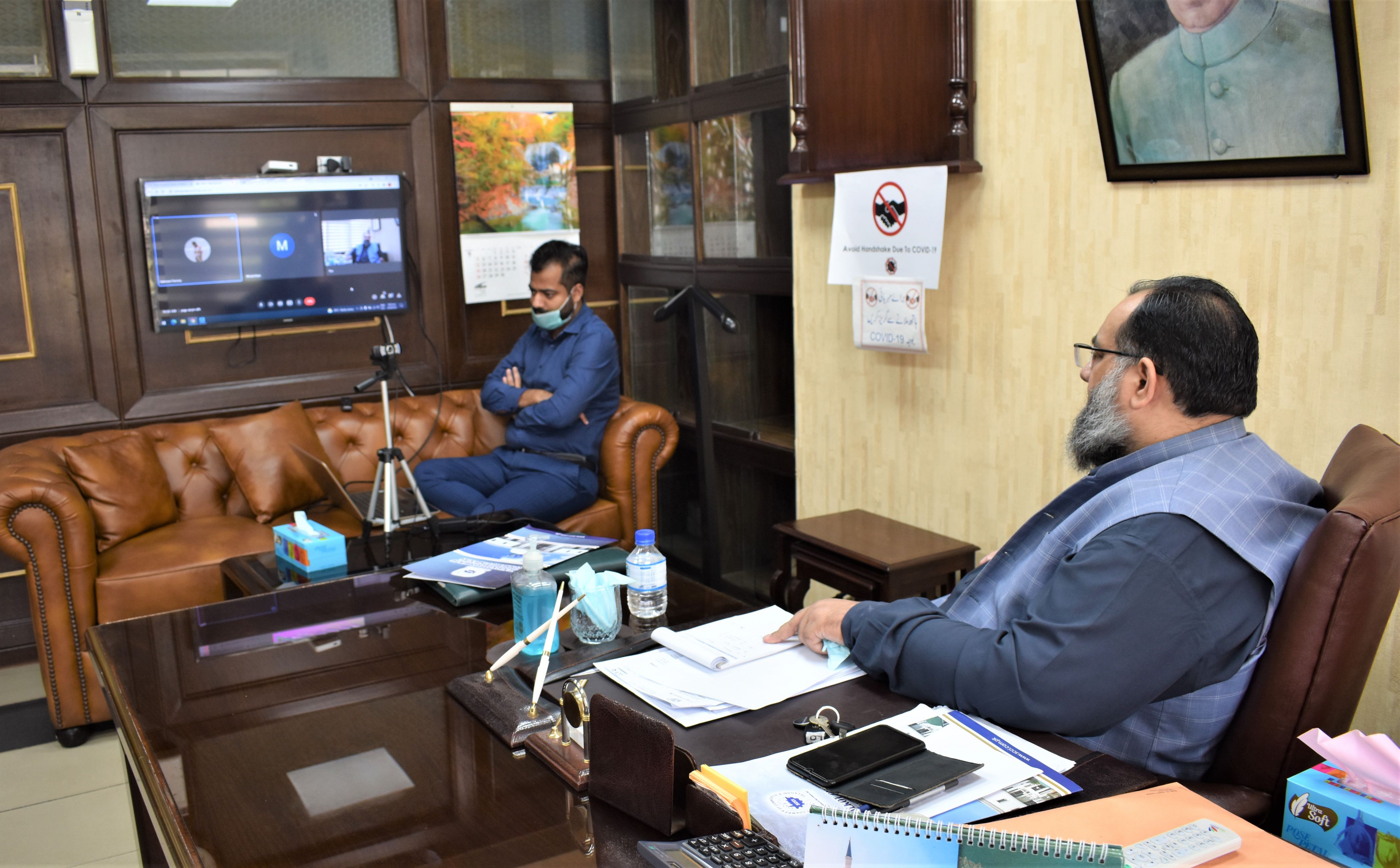 On September 29, 2021, An Online Meeting was held between Mr. Khuram Aslam, Senior Vice President, Sialkot Chamber of Commerce & Industry and Pakistan Regional Economic Integration Activity (PREIA), USAID to have discussion on “Made in Pakistan Exhibition 2021”.