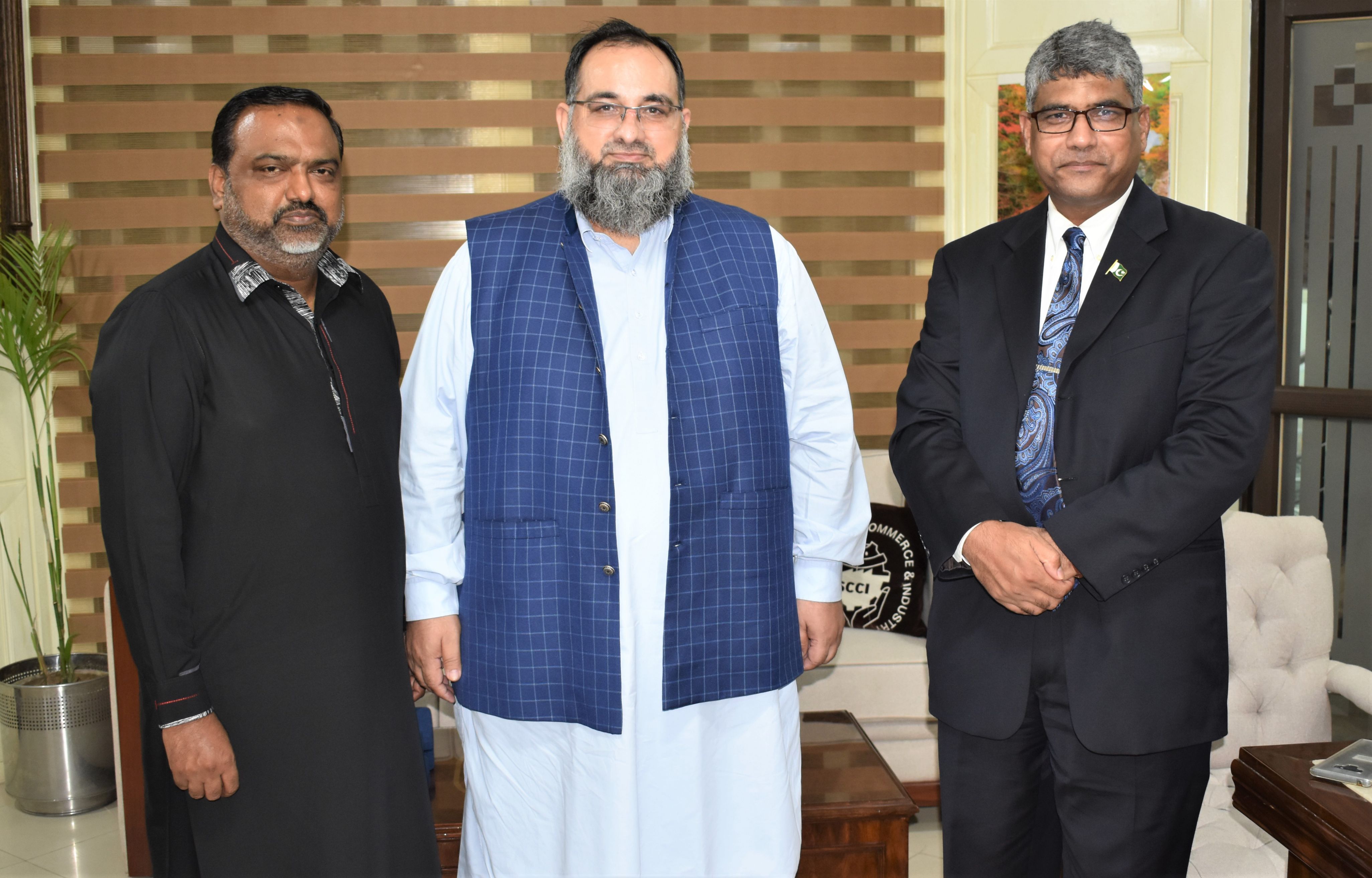 On September 17, 2021, A delegation of Employees’ Old-Age Benefits Institution (EOBI) Sialkot visited Sialkot Chamber of Commerce & Industry and had meeting with Mr. Khuram Aslam, Senior Vice President, SCCI to discuss matters of mutual interest.