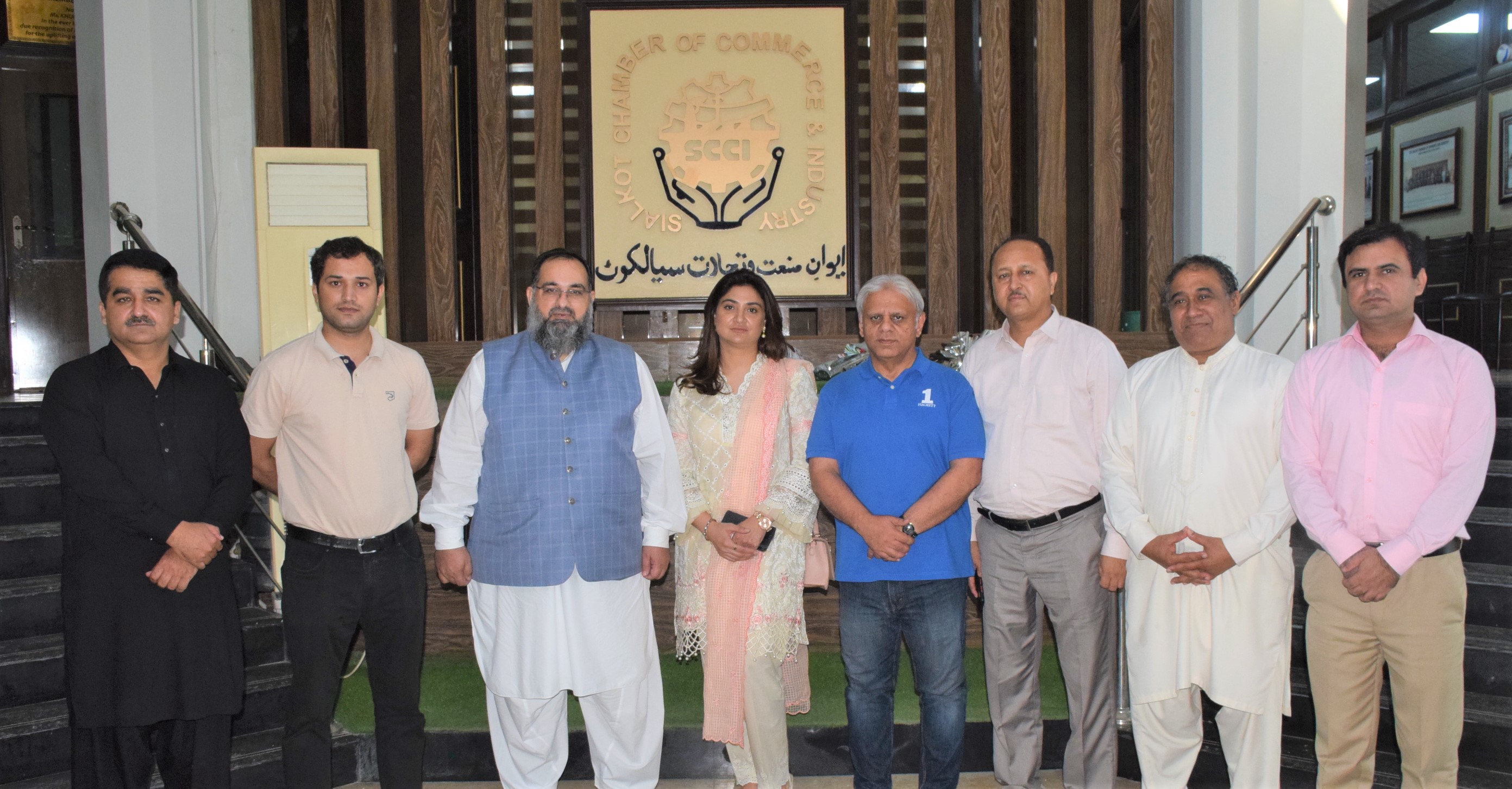 On September 27, 2021, A Delegation of Trade Development Authority of Pakistan (TDAP) met Mr. Khuram Aslam, Senior Vice President and Mr. Ansar Aziz Puri, Vice President, Sialkot Chamber of Commerce and Industry to discuss matters of mutual Interest.