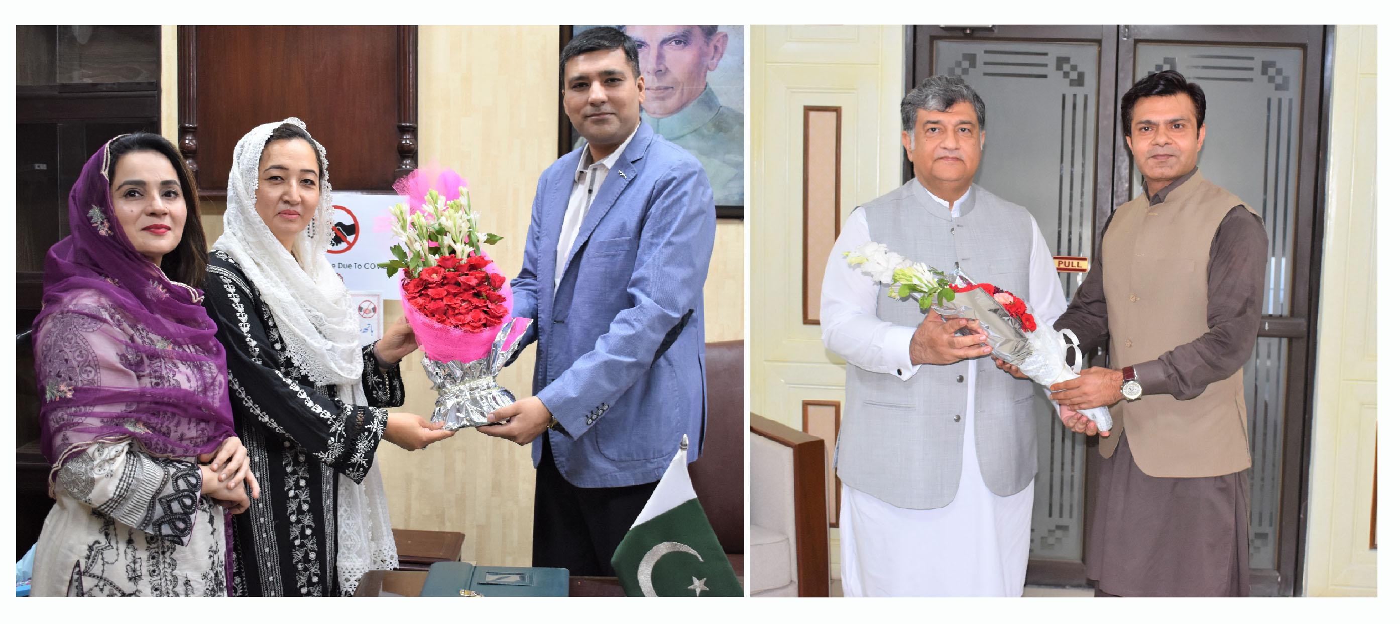 Mr. Tahir Mahmood, Director TEVTA, Dr. Maryam Nauman, President, WCCIS  extended heartiest felicitations to President, Senior Vice President, and Vice President, Sialkot Chamber of Commerce & Industry for assuming the charge as Office Bearers of SCCI.