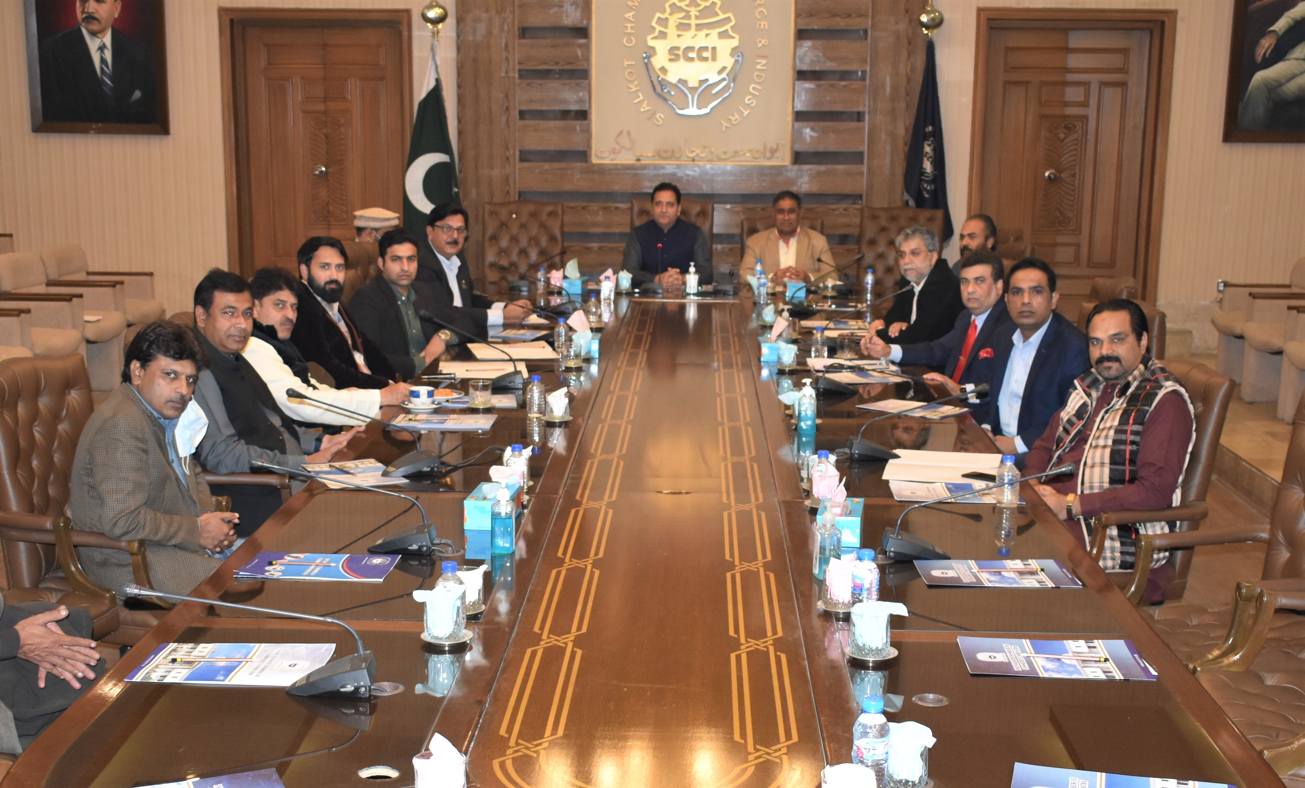 In a meeting held on November 24, 2021, SCCI Departmental Committee on Event Management & Liaison discussed matters related to planning and arrangement of “Best Achievement Award 2021-22”. The award ceremony would be organized by Sialkot Chamber which is planned to be held in “Aiwan-e-Sadr”, Islamabad. The Ceremony would encapsulate various sectors from the Industry of Sialkot.