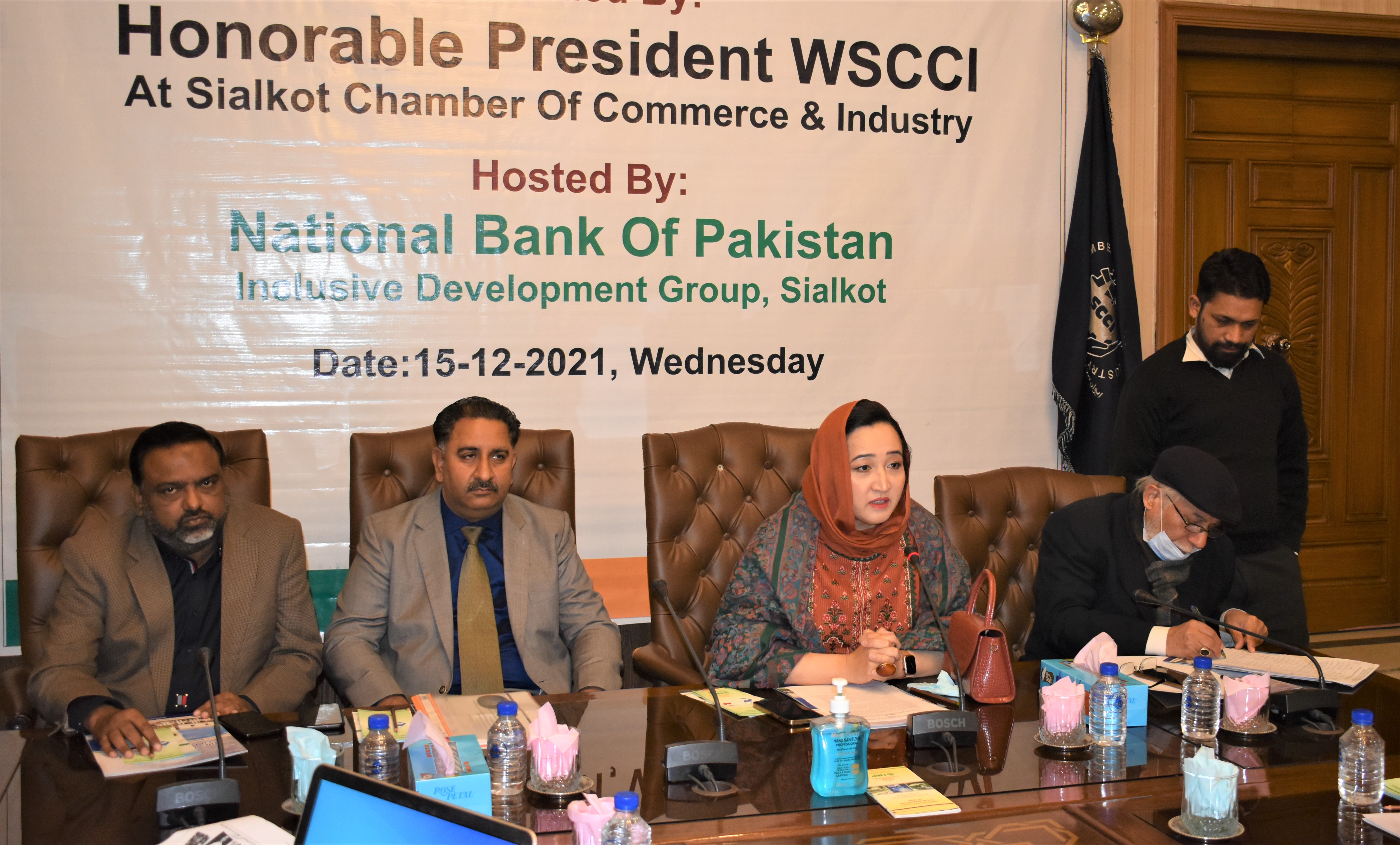 Women Chamber of Commerce & Industry, Sialkot held a session on “Enhancement in Women Financial Inclusion” in collaboration with National Bank of Pakistan on December 15th, 2021. Dr. Mariam Nouman President WCCIS and Ms. Gulzaib Waqas Awan Senior Vice President WCCIS chaired the event along with the guests from NBP. Different Initiatives & Programs of NBP were discussed among the participants to enhance Women Financial Inclusion.