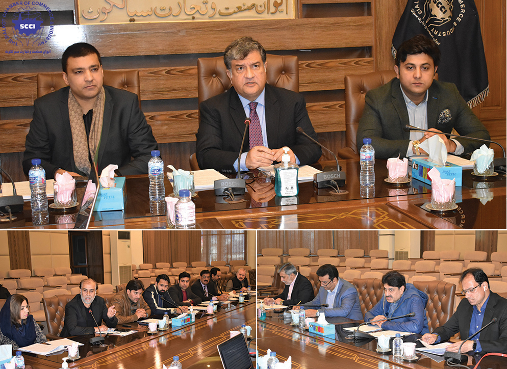 On December 28, 2021, the Executive Committee Meeting for the month of December was held at The Sialkot Chamber of Commerce & Industry.