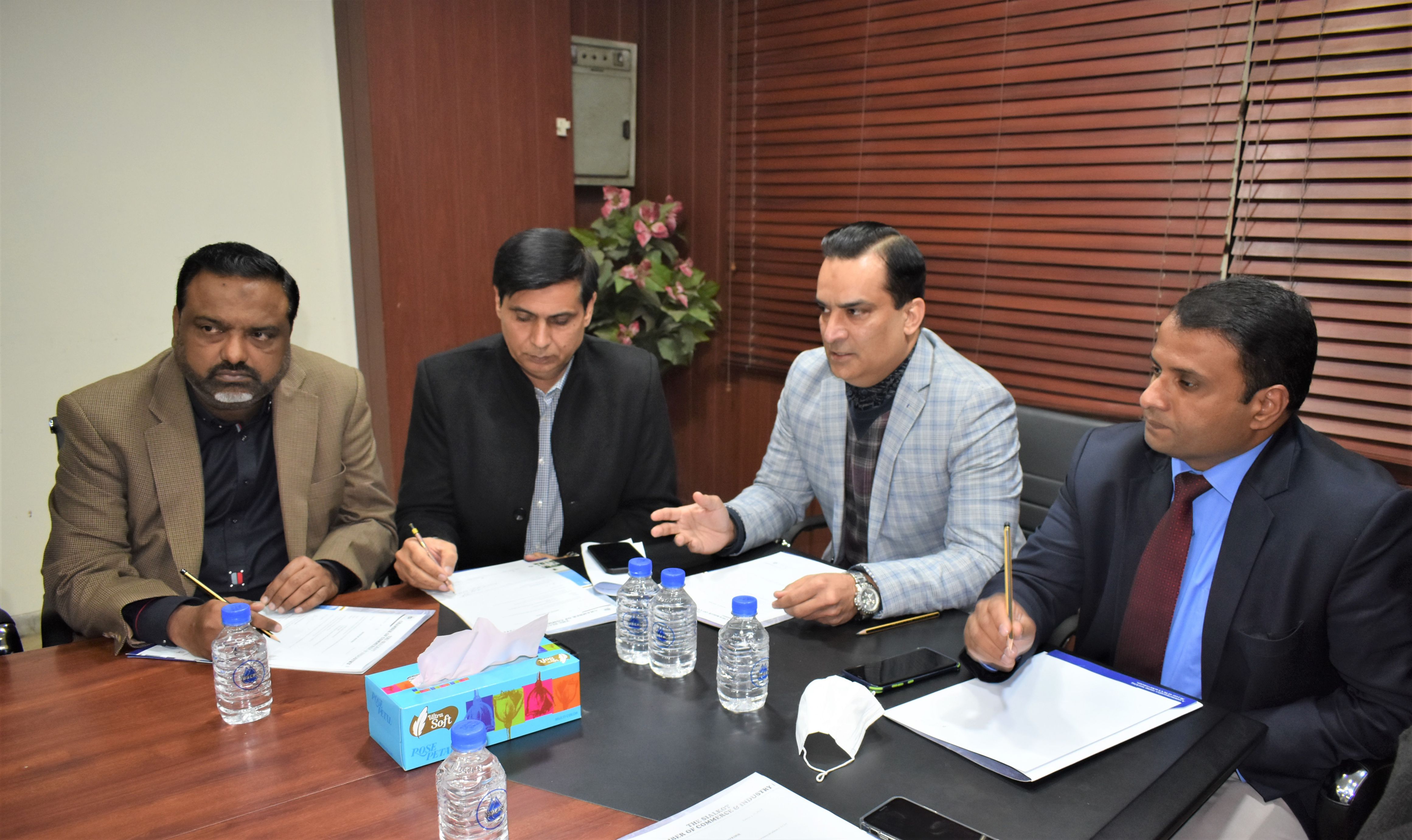 On January 19, 2022, Sheikh Faisal Naveed, Chairman Departmental Committee on Post Office/ Telecommunications held a committee meeting in order to discuss the matters relating to delivery of Chamber’s Bulletin.