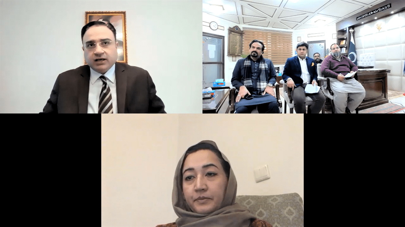 On January 19, 2022, Mr. Qasim Malik, Vice President The Sialkot Chamber of Commerce & Industry had an online meeting with Counsel General Of Pakistan in Turkey. Mr. Khuram Aslam and Mr. Muhammad Shahbaz also attended the meeting.