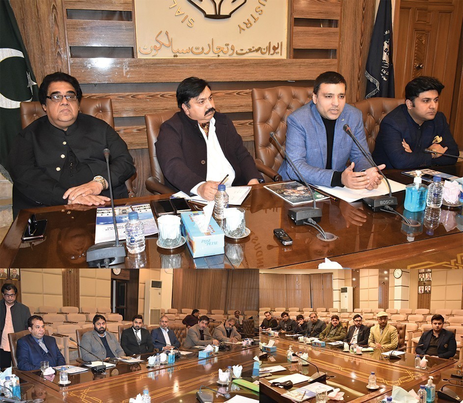 A delegation of businessmen from United Kingdom (UK) visited The Sialkot Chamber of Commerce & Industry for an Interactive session with SCCI Executive Committee members on January 14, 2022. Sheikh Zohaib Raffique Sethi, Senior Vice President Sialkot Chamber and Mr. Qasim Malik, Vice President received the honorable guests and discussed the matters related to Industry of Sialkot.