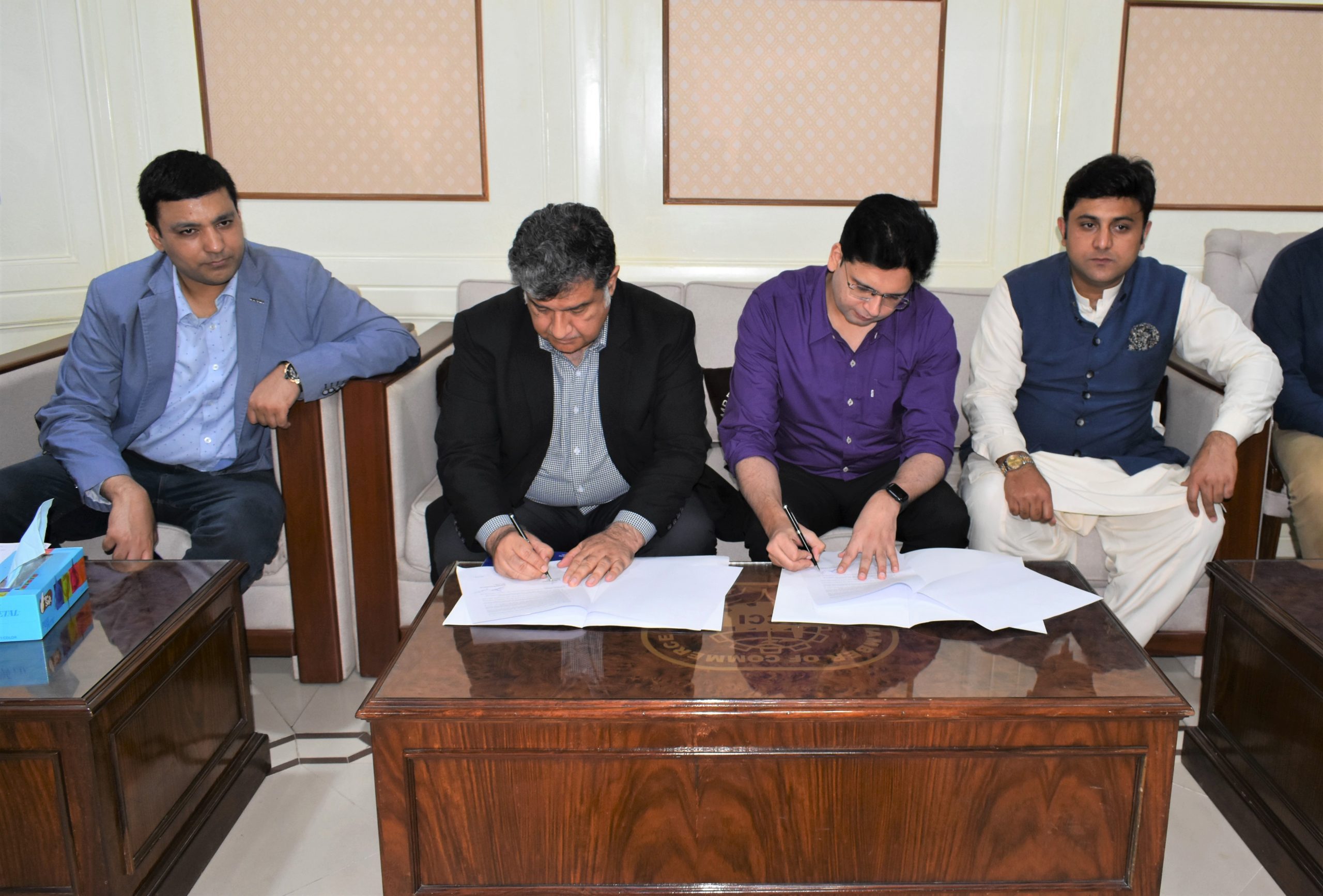 The Sialkot Chamber of Commerce & Industry in collaboration with Enablers.org organized a seminar on “Building Brand and E-Commerce Business on AMAZON” on March 18, 2022. Mian Imran Akbar, President SCCI and Mr. Saqib Azhar, CEO Enablers signed an MOU to provide discounted training and awareness among members of SCCI regarding Amazon.  Mr. Saqib Azhar and Mr. Danish Nazir, Business Consultant Enablers briefed the audience on various aspects of Amazon including Account Setup and Selling of the Products.