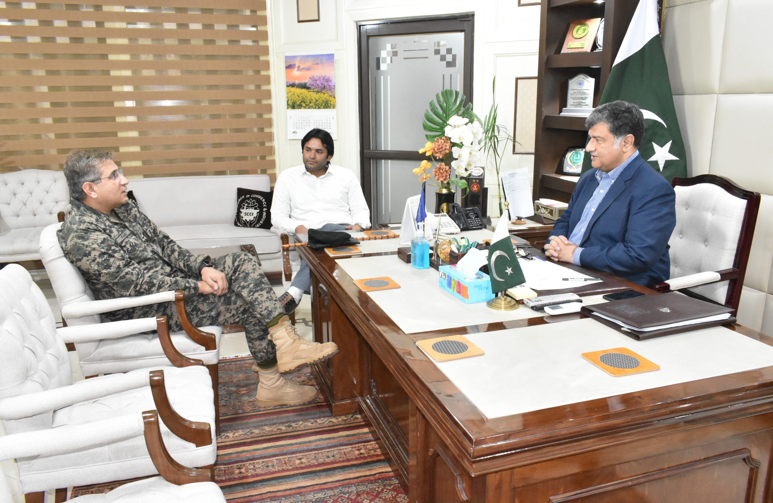 Mian Imran Akbar, President Sialkot Chamber of Commerce & Industry had a meeting with Brigadier Fahad on April 06, 2022 to discuss the proposal for the establishment of Gymkhana Club Sialkot.