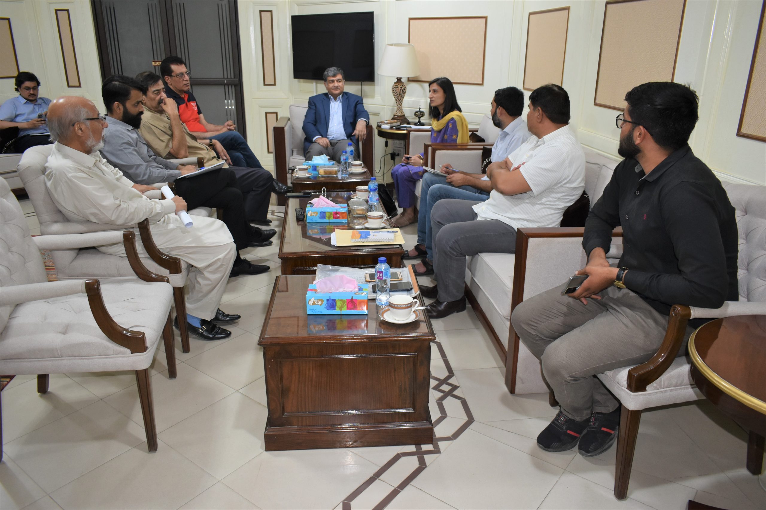 A team of Oxfam International visited the Sialkot Chamber of Commerce & Industry to discuss the “#ClimateChangers” initiative of Oxfam in Sialkot on June 07, 2022.