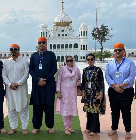 A delegation of Executive Committee Members Sialkot Chamber under the leadership of Sheikh Zohaib Rafique Sethi, Senior Vice President SCCI visited the Kartarpur Corridor (the final resting place of Sikhism founder Guru Nanak Dev) on July 24, 2022.