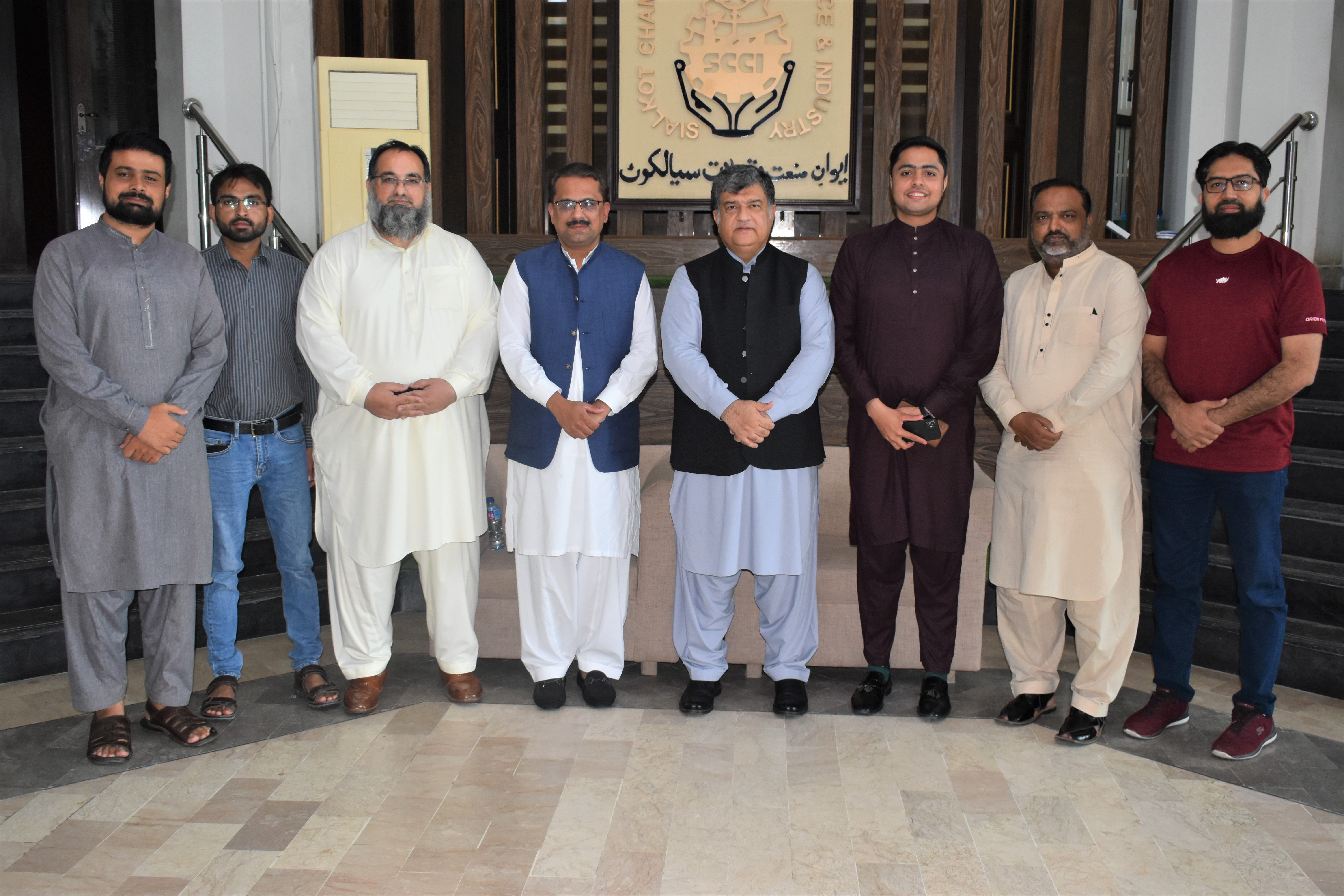 Mian Imran Akbar, President, The Sialkot Chamber of Commerce & Industry held a meeting with Mr. Murtaza Noor, National Coordinator of the Inter-University Consortium for the Promotion of Social Sciences Arts and Humanities (IUCPSS) on July 23, 2022.