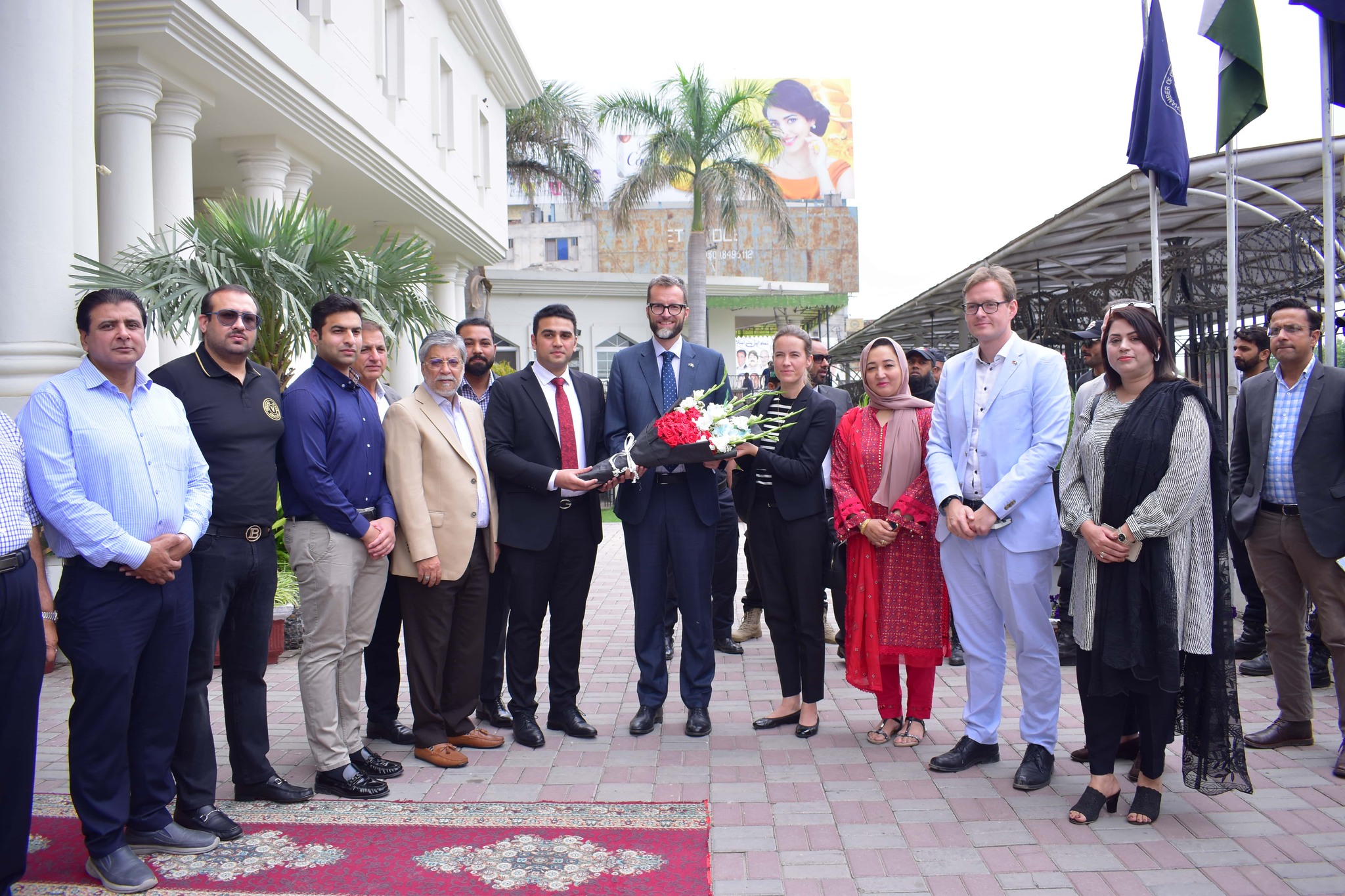 On May 02, 2023, A Delegation of the European Union led by Mr. Daniel Clauss First Counsellor, EU to Pakistan visited SCCI wherein representatives from Embassies of EU also participated. During the visit, The SVP SCCI highlighted the importance of GSP Plus and its continuation to support the SME sector of Pakistan, as the EU is the largest trading partner for Pakistan. Mr. Wahub Jahangir, SVP SCCI also emphasized on Ease of visa policy and special consideration to visa applications with SCCI recommendation, to exporters of Sialkot, giving them easy access to markets in Europe to enhance Bilateral Trade. Mr. Amer Majid Sheikh Vice President, Executive Committee member, and President of WCCIS also participated.