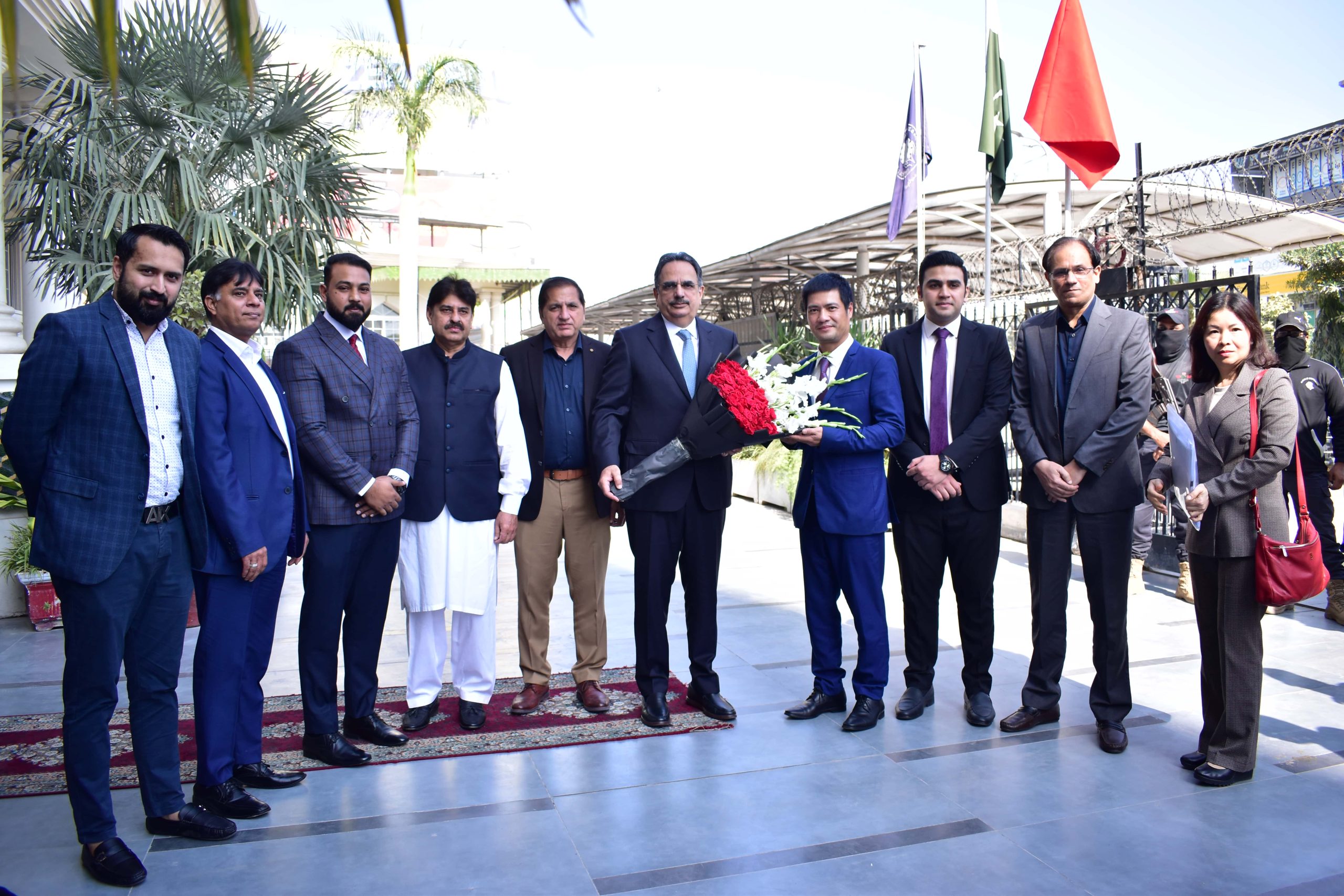 On the 4th of November 2023, His Excellency Mr. Nguyen Tien Phong, the Ambassador of The Socialist Republic of Vietnam, paid a visit to the Sialkot Chamber of Commerce and Industry (SCCI) to engage with the business community of Sialkot. The Ambassador was received by Mr. Abdul Ghafoor Malik, President of SCCI and executive committee members. In his address The President SCCI highlighted the need to explore the untapped trade potential between Vietnam and Pakistan through the signing of a Free Trade Agreement (FTA), the reciprocal exchange of Trade Delegations, organizing a single-country exhibition, the facilitation of long-term visas on the SCCI’s guarantee letter to foster stronger bilateral relations, the sharing of details concerning E-Commerce platforms, and the promotion of joint ventures with Digital Technology Companies to bolster the presence of Sialkot-manufactured products in Vietnam. His Excellency Mr. Nguyen Tien Phong, in response, expressed his heartfelt appreciation gratitude for the warm welcome and the meaningful interaction with the dynamic business community. In addressing the queries raised by the attendees, the Ambassador emphasized the significant potential of Sialkot-manufactured products in Vietnam and stressed the importance of encouraging collaboration between the business communities on both sides. He highlighted the necessity for Pakistani and Vietnamese businessmen to familiarize themselves with the pertinent rules and regulations governing investments in promising sectors. Moreover, His Excellency warmly extended an invitation to a trade delegation comprising 20 Pakistani businessmen to visit Vietnam, with the aim of fostering and expanding bilateral trade between the two nations. He also ensured all possible support and cooperation of Embassy of Vietnam in improving bilateral trade.
