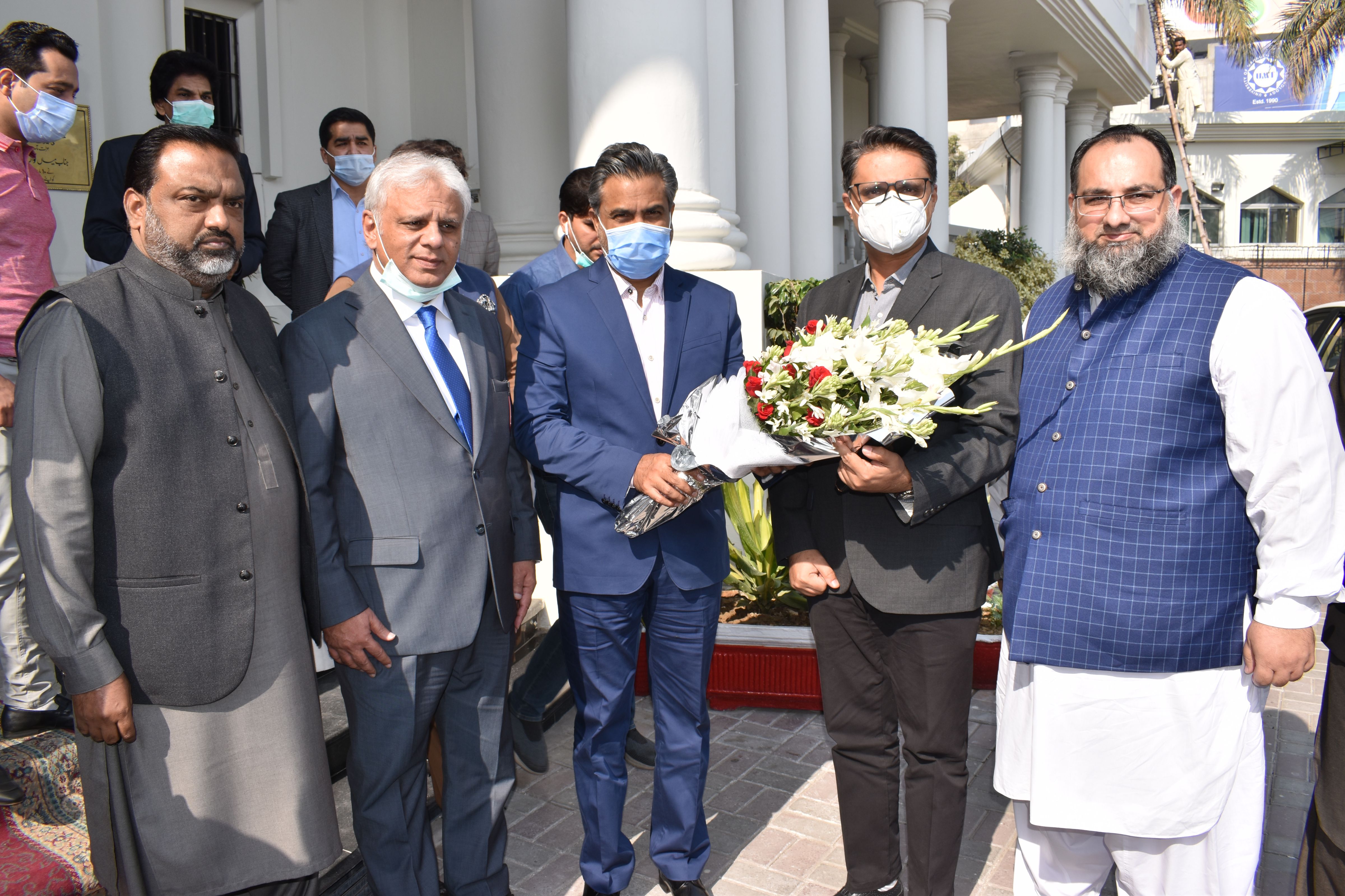 Visit of Mr. Ahsan Ali Mangi, Secretary, TDAP, to Sialkot Chamber of Commerce and Industry, for a meeting with members of Sialkot Chamber of Commerce and Industry on 4 November, 2020