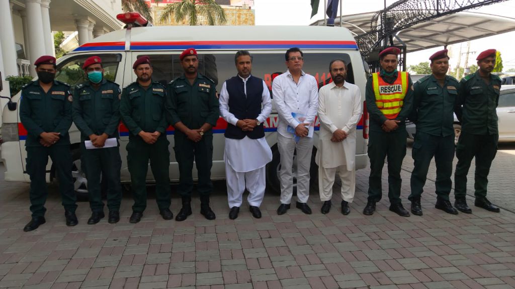 On April 30, 2021, Mr. Qaisar Iqbal Baryar, President, Sialkot Chamber had a meeting with Representative from the Punjab Emergency Service (Rescue 1122).