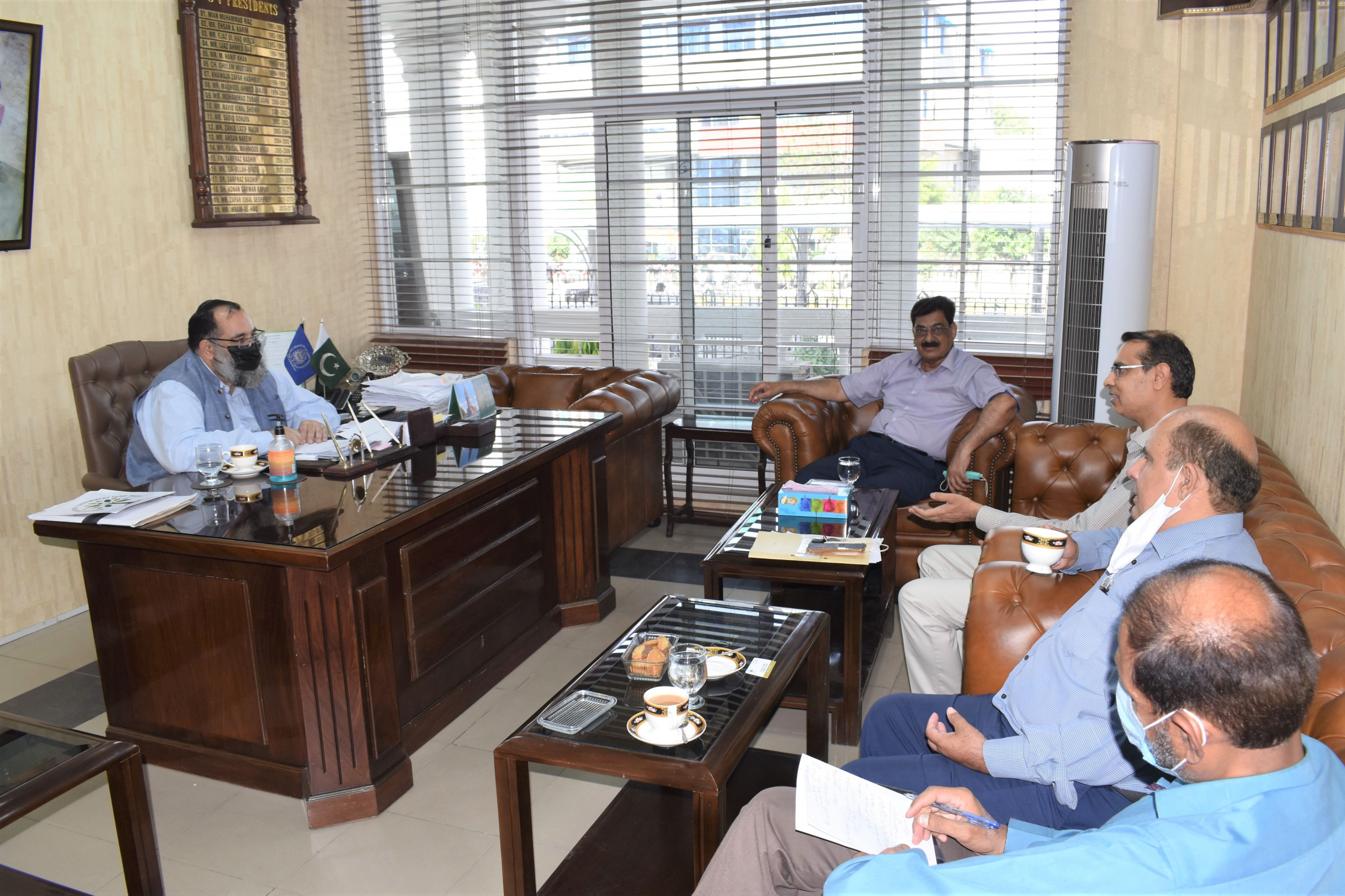 On May 20, 2021, Mr. Khuram Aslam, Senior Vice President, Sialkot Chamber had a meeting with representative of Punjab Vocational Training Council.