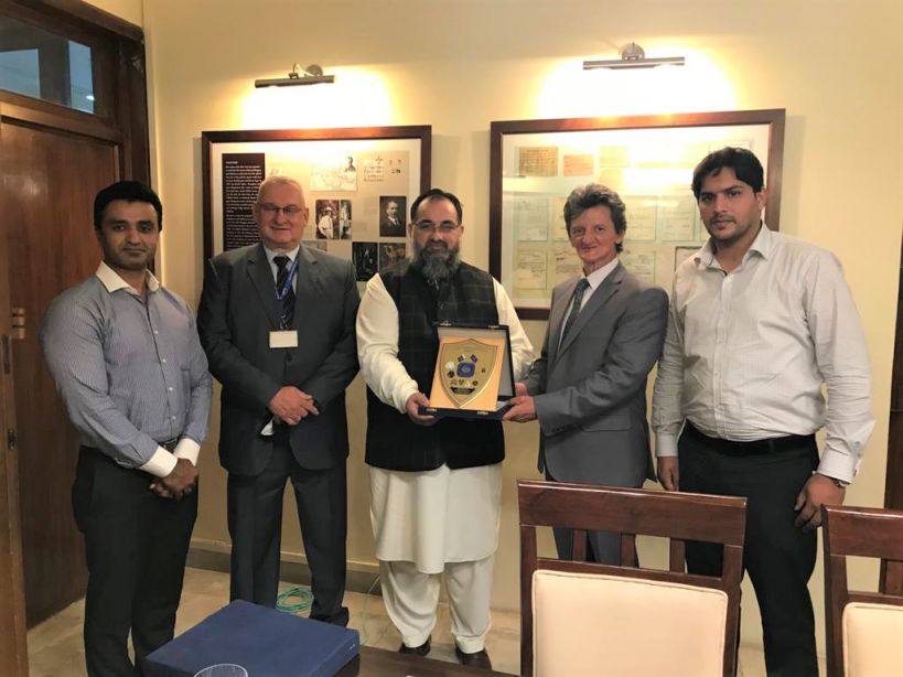 On July 26, 2021, A delegation of Sialkot Chamber of Commerce & Industry led by Mr. Khuram Aslam , Senior Vice President of SCCI visited Embassy of Hungary, Islamabad and had meeting with His Excellency Mr. Bela Fazekas, Ambassador of Hungary to Pakistan. Mr. Khuram Aslam, Senior Vice President, Mr. Asif Manzoor and Mr. Muhammad Idris, Executive Members SCCI were warmly welcomed by H.E. Mr. Bela Fazekas. During the meeting, matters regarding promotion of bilateral trade between Hungary and Pakistan were discussed in detail. On July 26, 2021, A delegation of Sialkot Chamber of Commerce & Industry led by Mr. Khuram Aslam , Senior Vice President of SCCI visited Embassy of Hungary, Islamabad and had meeting with His Excellency Mr. Bela Fazekas, Ambassador of Hungary to Pakistan. Mr. Khuram Aslam, Senior Vice President, Mr. Asif Manzoor and Mr. Muhammad Idris, Executive Members SCCI were warmly welcomed by H.E. Mr. Bela Fazekas. During the meeting, matters regarding promotion of bilateral trade between Hungary and Pakistan were discussed in detail.