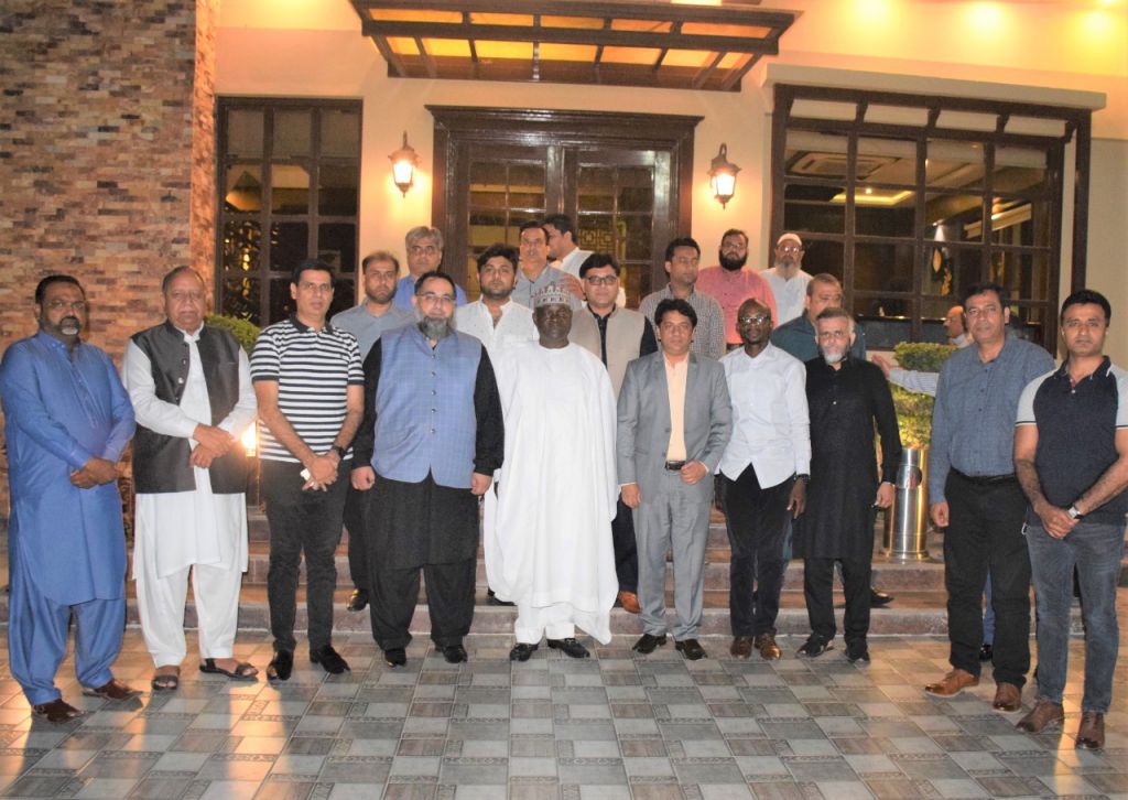 On August 09, 2021, Sialkot Chamber of Commerce & Industry arranged a dinner in the honor of H.E. Mohammad Bello Abioye, High Commissioner of Republic of Nigeria to Pakistan which was also attended by SCCI Executive Committee Members and chairmen of Trade Bodies of Sialkot.