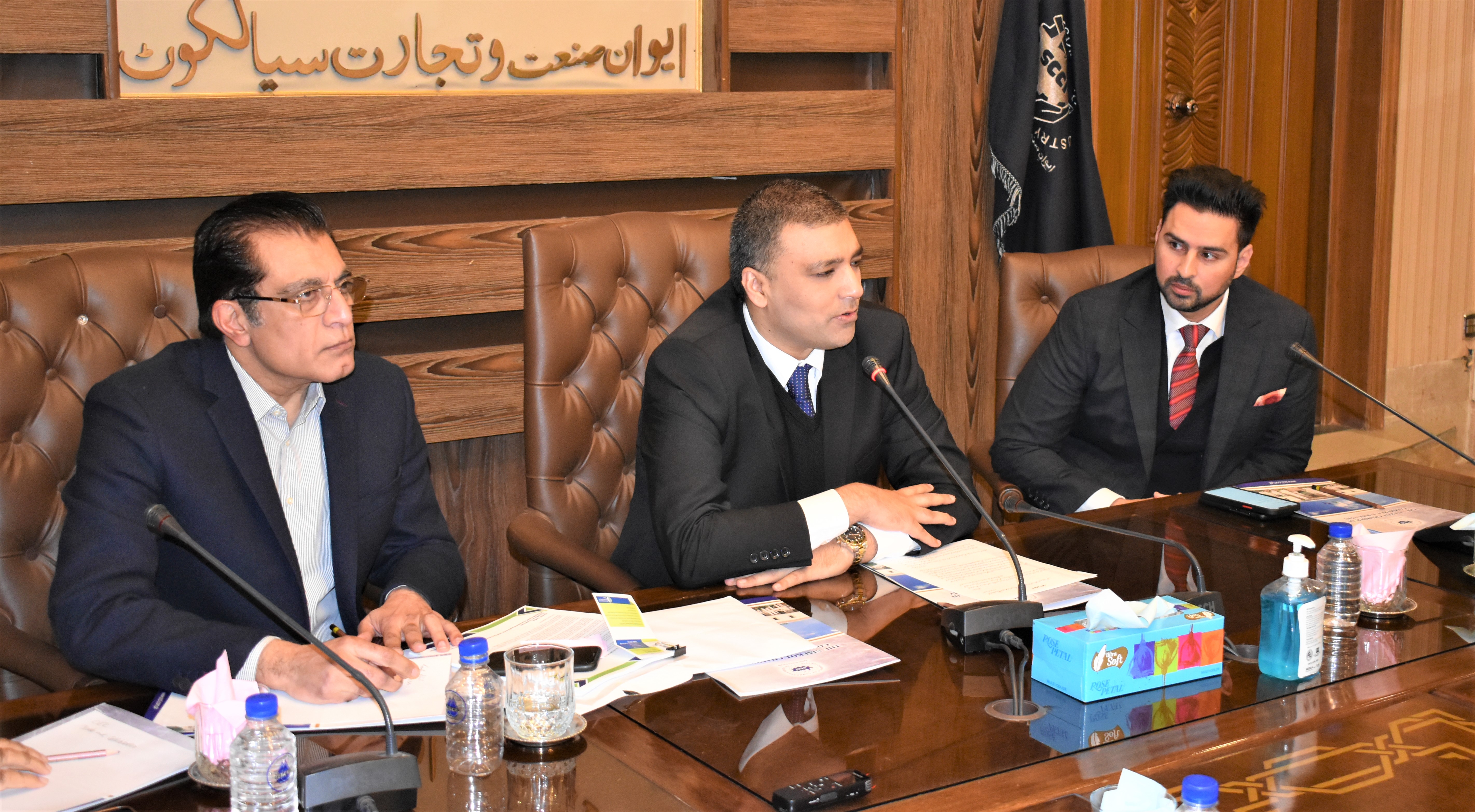 On December 17, 2021, Sheikh Momin Ahmed, Global President, Commonwealth Entrepreneurs Club (CEC) visited Sialkot Chamber of Commerce & Industry to have an interactive session with the business community of Sialkot. Senior Vice President introduced the participants about CEC, which consisted of 54 developed and developing nations around the Globe and was associated with the UN’s Sustainable Development Goals. He also shared that the liaison between the SCCI and CEC would enable the business community of Sialkot to perform better in the competitive global market. Mr. Majid Raza Bhutta and Mr. Zahid Malik, former President SCCI shared their views. Members of Executive Committee SCCI were also present in the meeting. On December 17, 2021, Sheikh Momin Ahmed, Global President, Commonwealth Entrepreneurs Club (CEC) visited Sialkot Chamber of Commerce & Industry to have an interactive session with the business community of Sialkot. Senior Vice President introduced the participants about CEC, which consisted of 54 developed and developing nations around the Globe and was associated with the UN’s Sustainable Development Goals. He also shared that the liaison between the SCCI and CEC would enable the business community of Sialkot to perform better in the competitive global market. Mr. Majid Raza Bhutta and Mr. Zahid Malik, former President SCCI shared their views. Members of Executive Committee SCCI were also present in the meeting.
