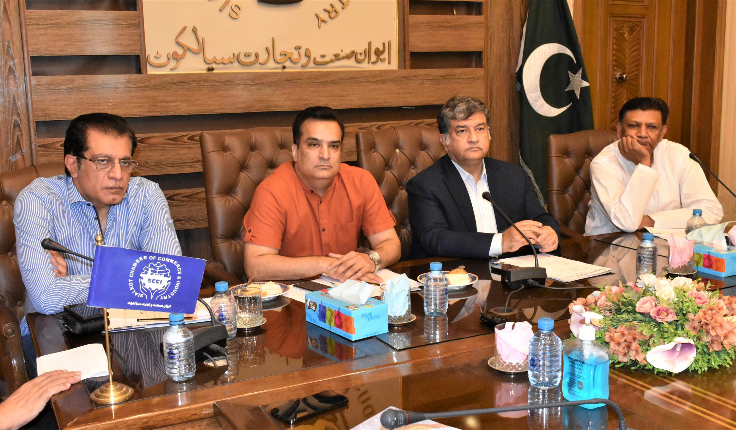 On May 19, 2022, Mian Imran Akbar, President Sialkot Chamber chaired the meeting of SCCI Sub-Committee on the Delivery of Fortnightly Bulletin to discuss the issue related to Sialkot Chamber Fortnightly Bulletin.